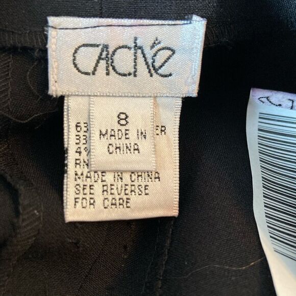 Cache black beaded evening pants in floral design perfect condition - Picture 9 of 11